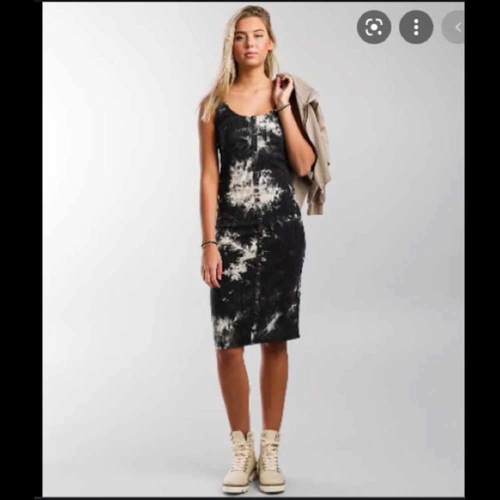 Anthro tie dye button down midi